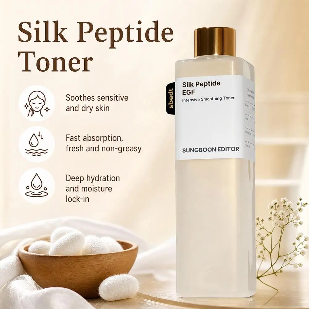 Silk Peptide EGF Intensive Smoothing Toner Quickly Absorbing Non Greasy Hydrating Facial Toner For Smoothing Daily Skin Care