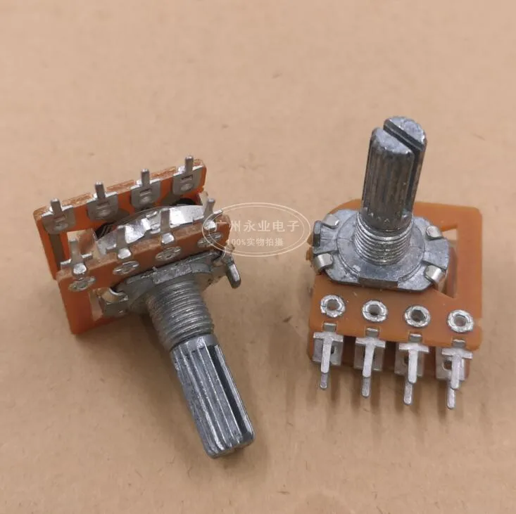 3 Piece WH148 dual B50K B100K 8Pin Speaker Audio Amplifier Volume Adjustment Potentiometer Handle Length 15/20MM