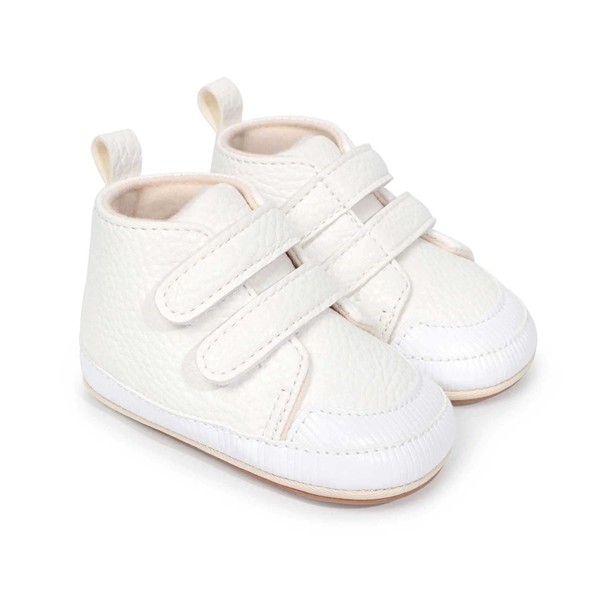 

Baby First Walking Shoes Hook and Loop Closure Cute Stylish Soft Sole Non-Slip Infant Flat Shoes