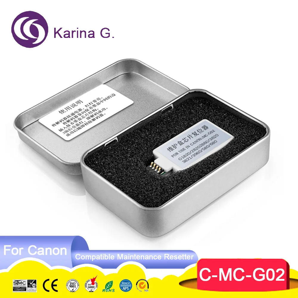 MC-G02 Ink Maintenance Box Chip Resetter For Canon G2160 G3160 G1220 G2260 G3260 G1420 G2420 G2460 G3420 G3460 G1520 G2520 G2560