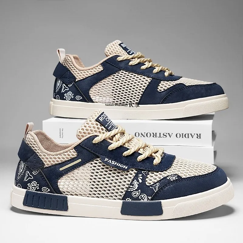 

Men's Summer Sport Shoes Breathable Thin Cut Anti-Odor Net Shoes Youth Soft Bottom Extra Large Size 47 Casual Slippers