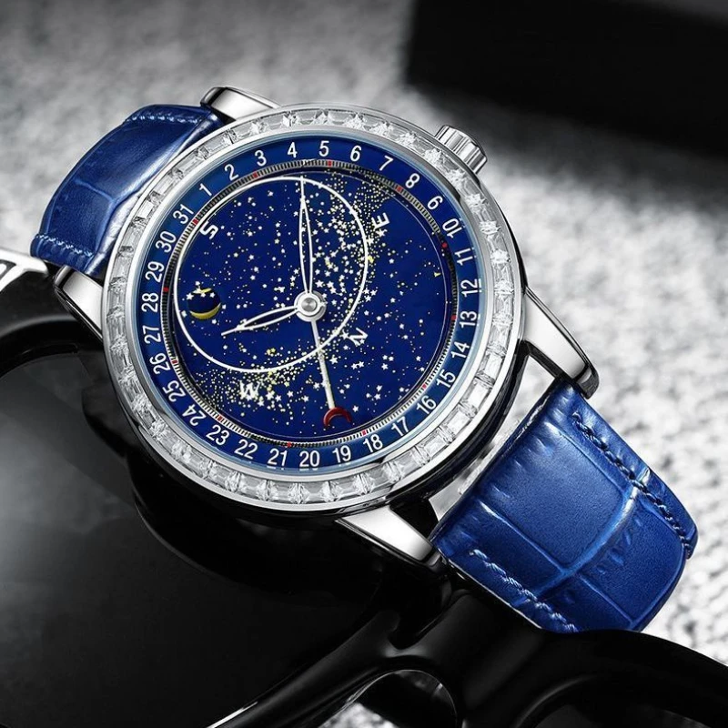 Orologio meccanico svizzero da uomo di lusso, nuovo, classico, semplice, tendenza, studente, automatico, luminoso, impermeabile, al quarzo