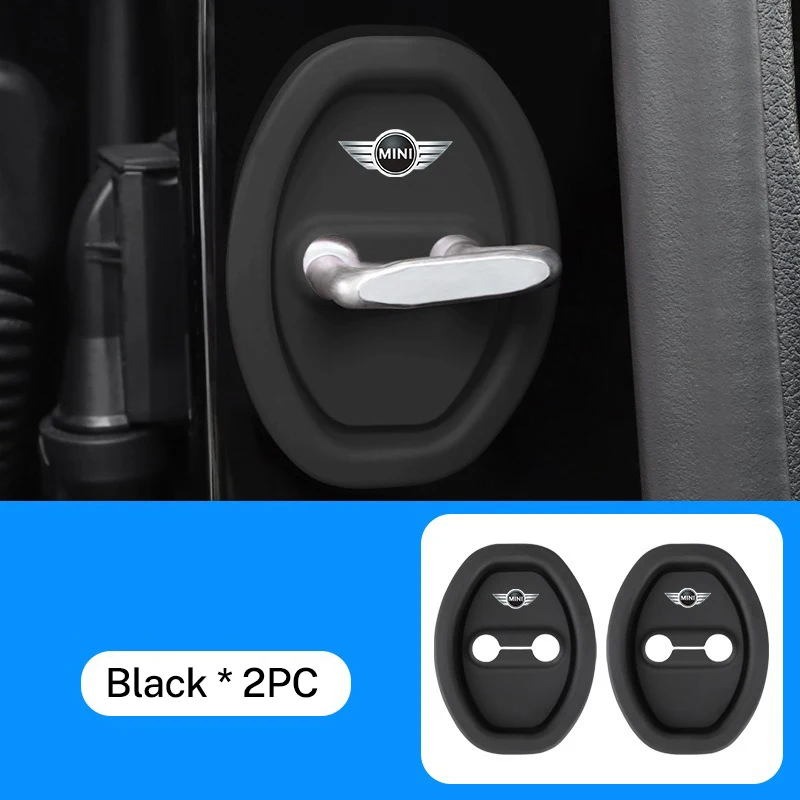 New Silicone Car Door Lock Buckle Protector Cover For BMW MINI CABRIO CLUBMAN COUNTRYMAN JCW COOPER S Shock Absorber Accessorie