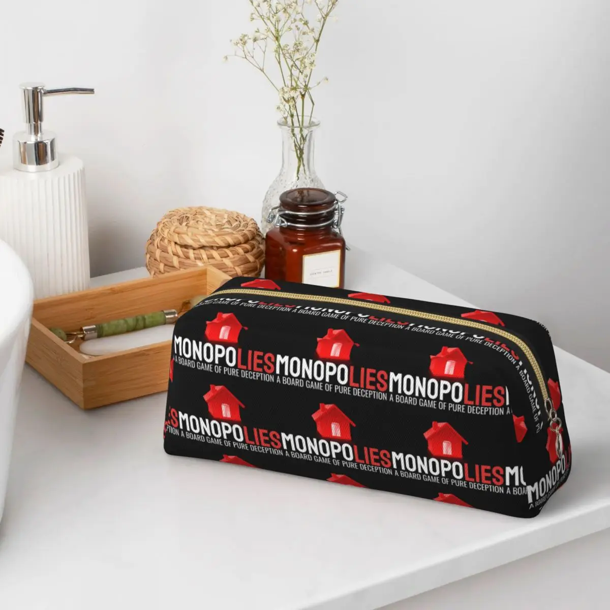 

Monopolies Monopoly Board Game Joke Pencil Cases for Student School Pen Box Pencil Bag Large Pencil Pouch Stationery Supplies