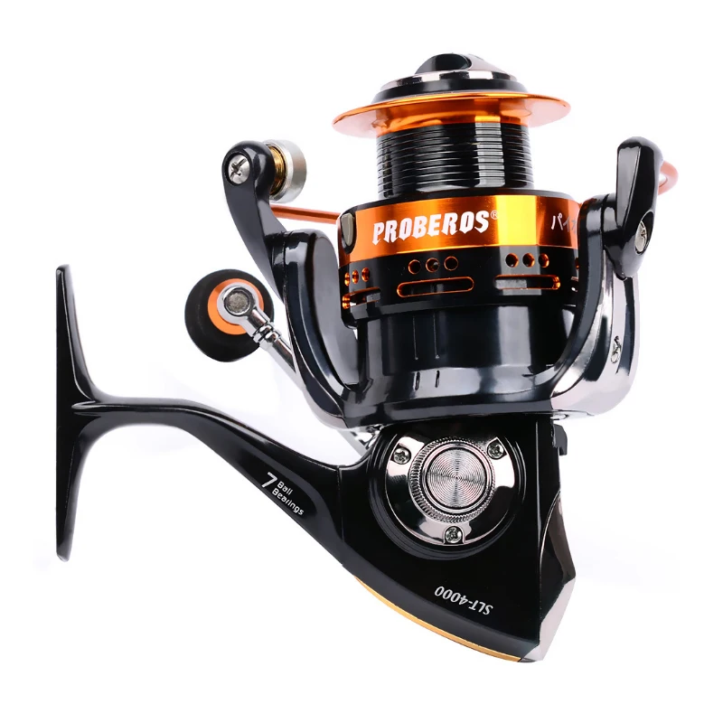 PRO BEROS hot metal Fishing Reel 7BB SLT1000 - 6000 series spinning reel for feeder fishing Foam cotton handle fishing reels