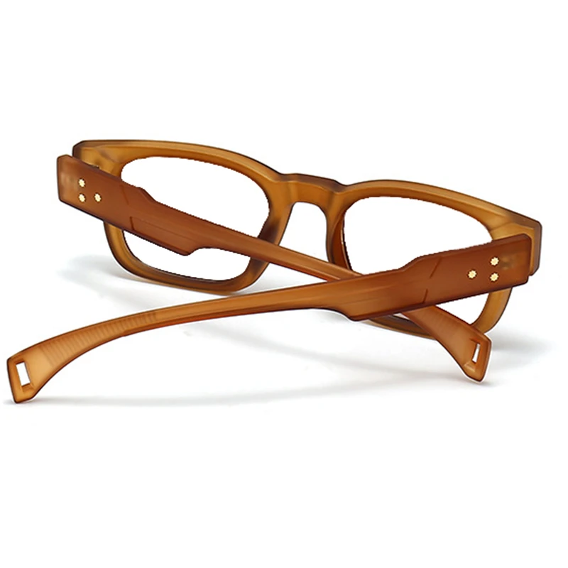 العلامة التجارية الأسود مربع الرجال النظارات الإطار البصرية مكافحة الضوء الأزرق نظارات القراءة الرجعية المسامير الصغيرة الرجال طول النظر الشيخوخي نظارات #4