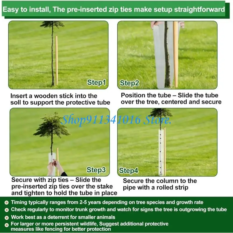  Multiple Purpose Outdoor Stem Guard 43cm X 5 Meter Set Includes Durable Attachment Bands