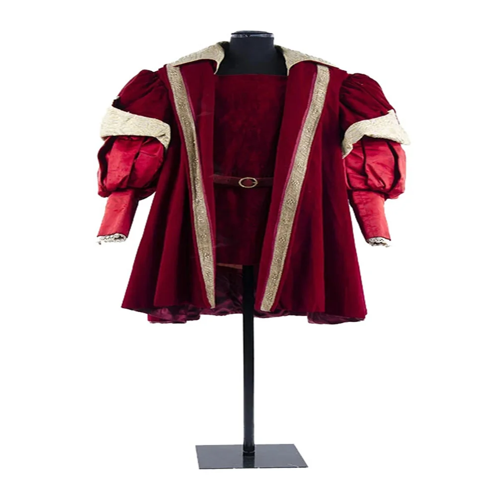 Terno Tudor renascentista medieval masculino, terno do século XVIII, traje Tudor do século XVIII, nobre e nobre