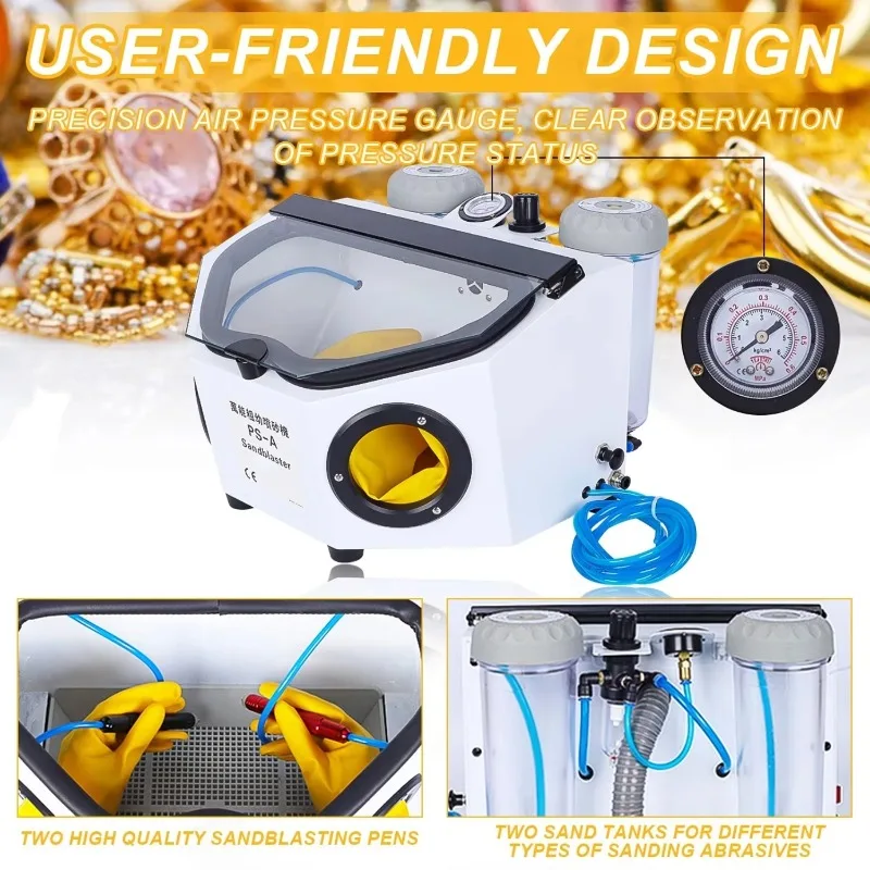 PS-A laboratoire dentaire bijoux polissage équipement de nettoyage Double stylo de pulvérisation bijoux sablage sec Double stylo Machine de sablage
