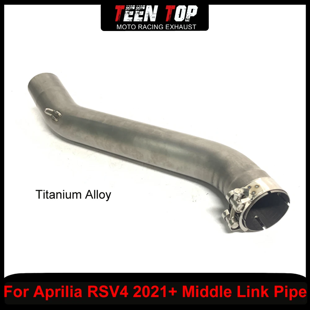 Motorcycle RSV 4 Middle Link Pipe Titanium Alloy For Aprilia RSV 4 2021+ Exhaust Pipe Connect Tube 60.5mm Moto Bike Escape