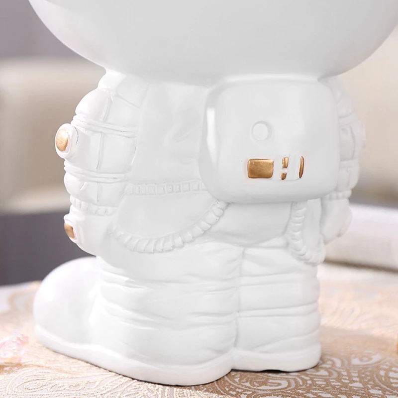 Astronaut Statues Storage Box Resin Spaceman Art Sculptures Astronaut Figurine Desktop Organizer Home Decoration