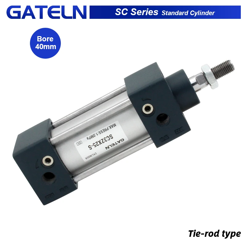 SC40 Standard Air Cylinders Double Acting Pneumatic Cylinder SC40X25S SC40X100 SC40X200S