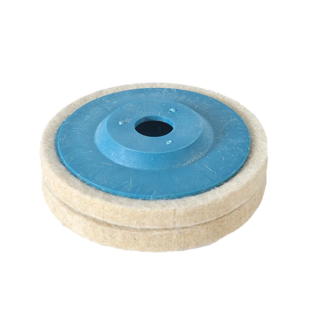 4 *16 Hole Angle Wool Wheel 4 Inch Wool Polishing Wheel Blue Cover 100 Angle Grinder Matching Polishing and Grinding Tools