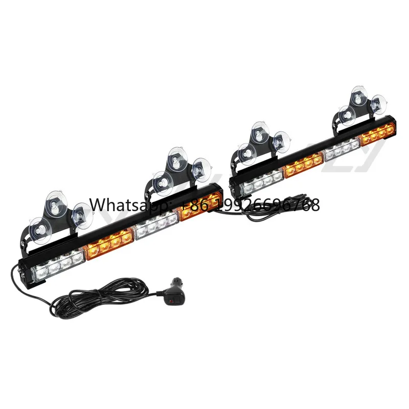 

Two Sync Flash Lights with One Controller Emergency Car Interior Led Dash Strobe Light Car Interior Decorative Strobe Light