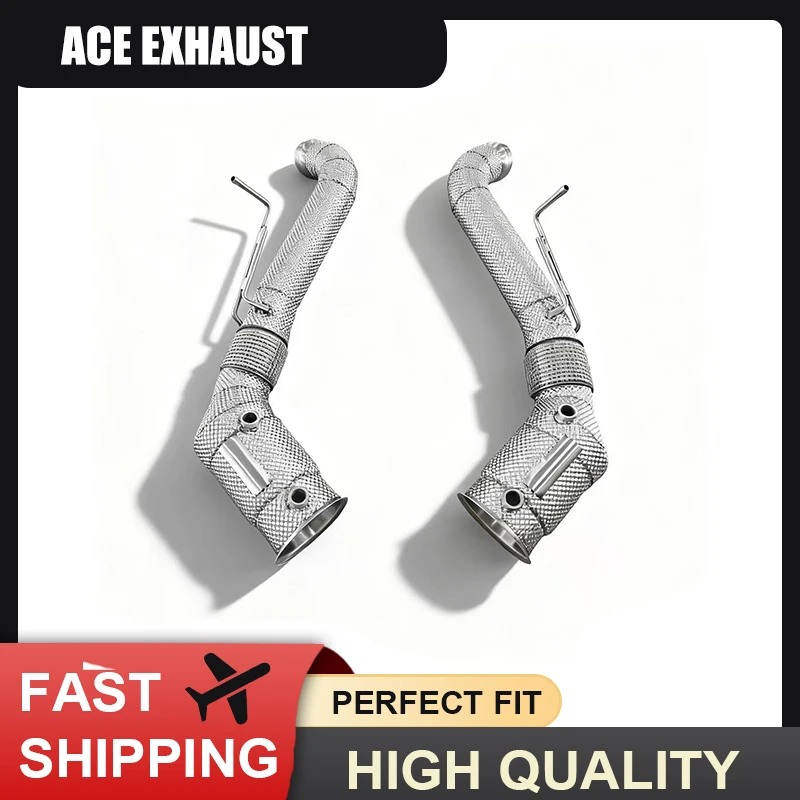 

ACE High Flow For McLaren GT downpipe 4.0T V8 2019+ SUS304 High Performance Exhaist Pipe With Heat Shield Car Accessories