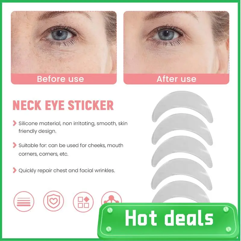 

B69A 11Pcs Reusable Silicone Wrinkle Removal Sticker Face Forehead Neck Eye Sticker Pad Anti Aging Skin Lifting Care Patch