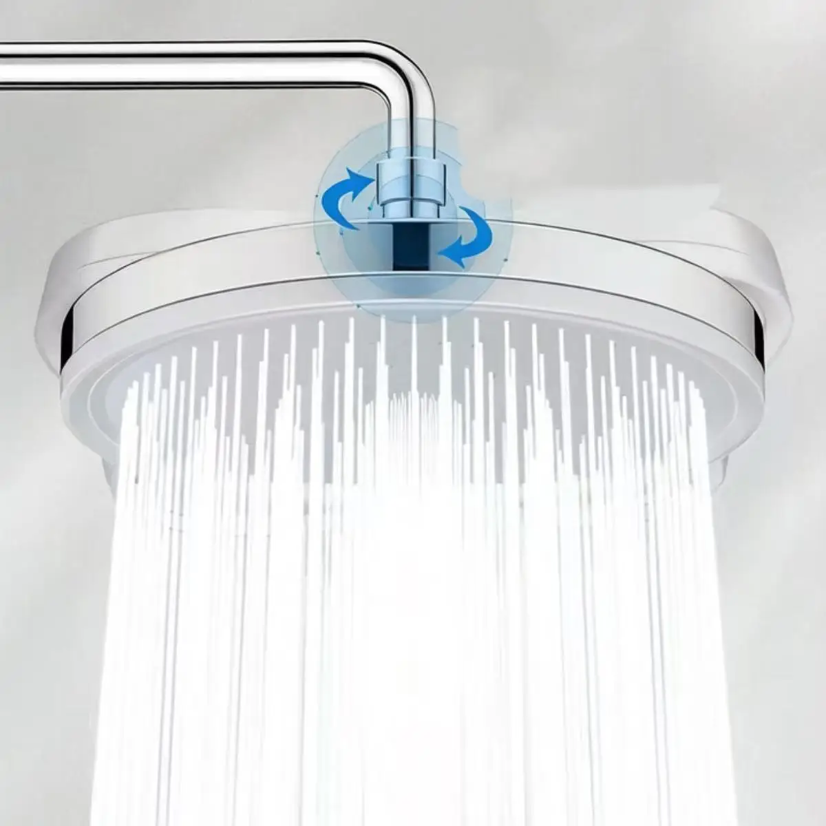 New 6 Modes Large Flow Supercharge Rainfall Shower Head 230mm Round High Pressure Top Spray Rain Showerhead Bathroom Accessories