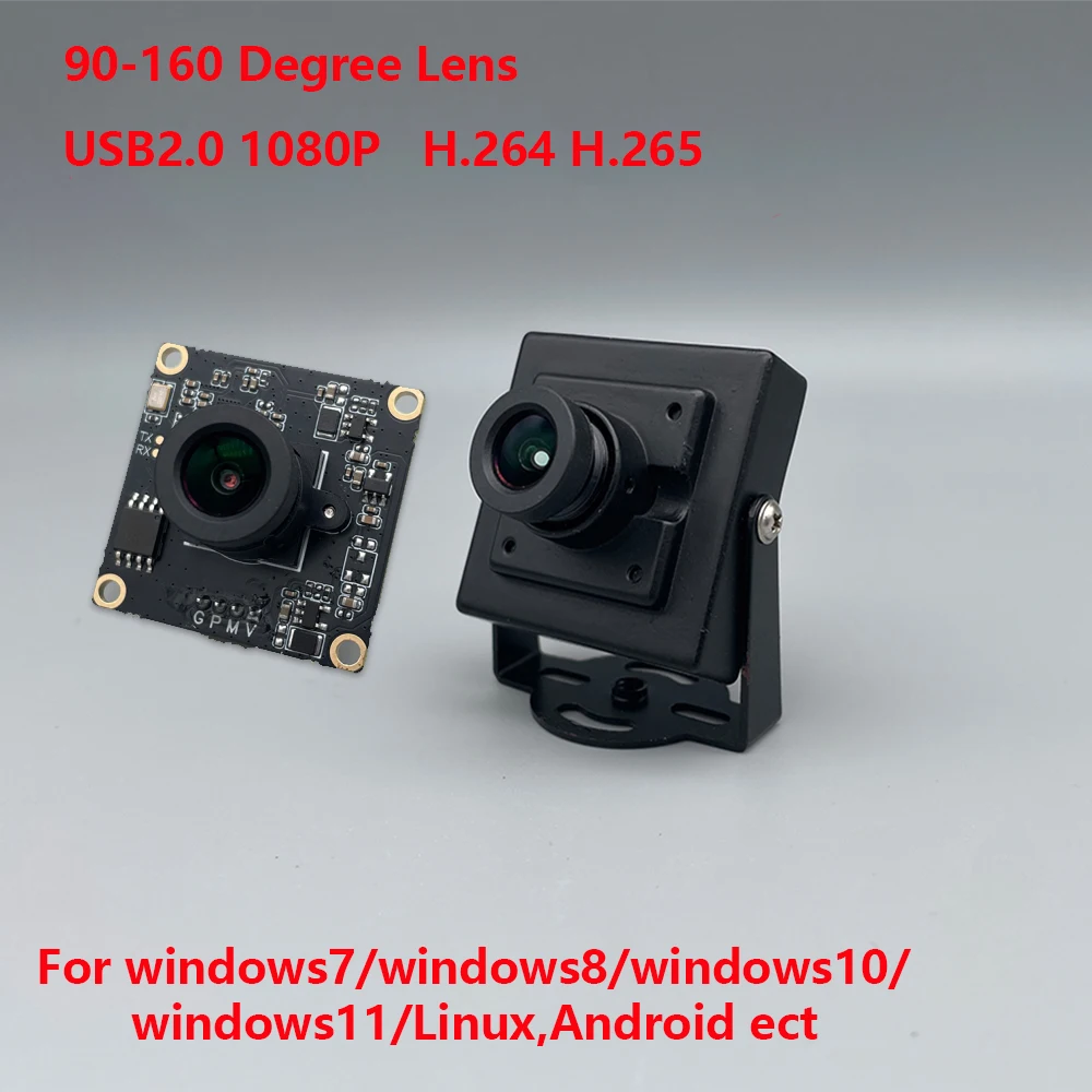 Wide View Angle 95 100 160 Degree USB Camera Module Full HD 1080P PC Webcam Wide angle NO Distortion For win 7/8/10/11 Linux