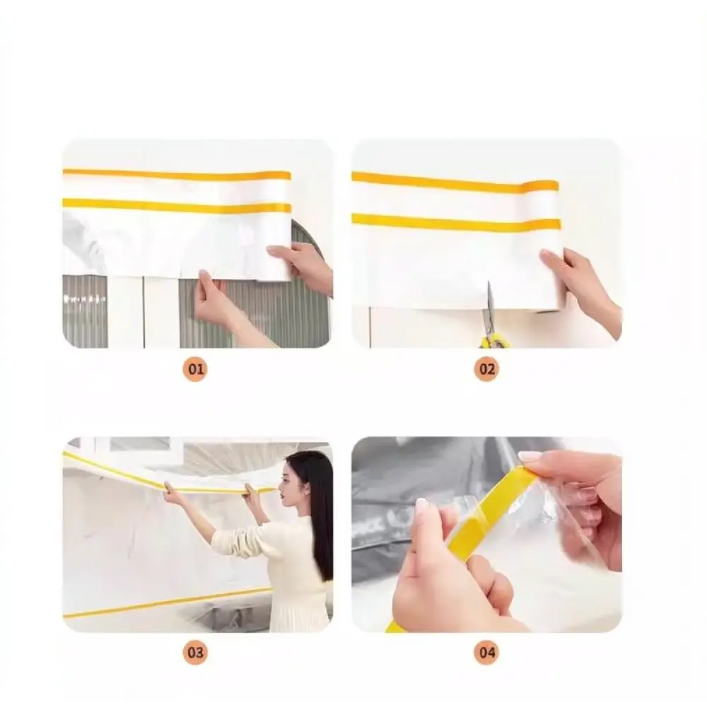 Furniture Protection Film Plastic Dust Cover For Painting Renovation Waterproof Disposable Shielding Sheet Roll