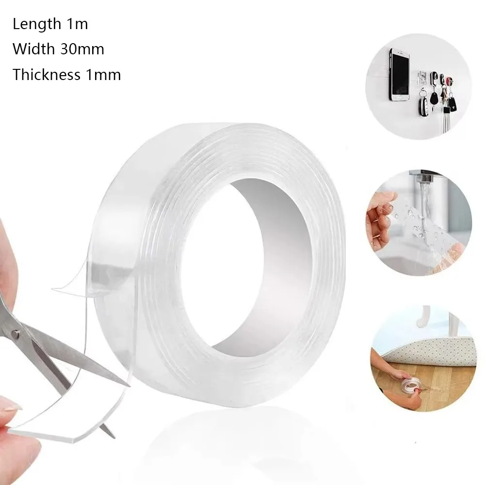 New Double-sided Nano Tape Waterproof Strong Sticky Seamless Tape Reusable Transparent Traceless Tape