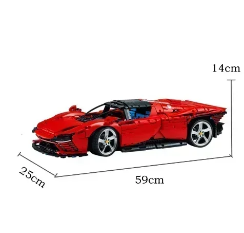 مكعبات بناء سوبر كار Ferraried Daytona Sp3 ، طراز سيارة تقني ، طوب متوافق للكبار والأطفال ، هدايا عيد الميلاد ، جديد