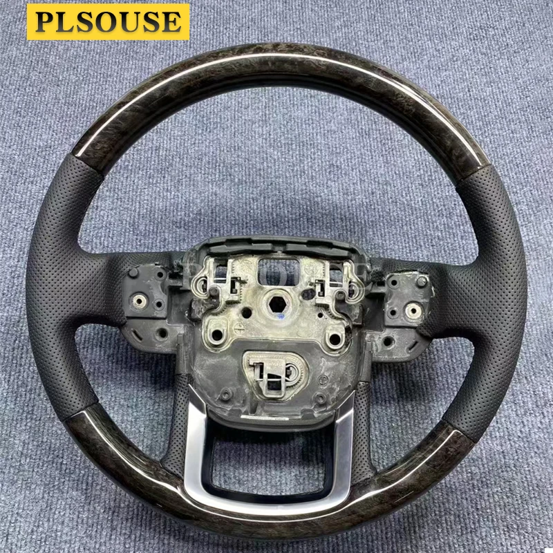 Steering Wheel For Land Rover Range Rover 2014-2022 Evoque Real Carbon Fiber Imitation Peach Wood Grain High Quality Customized