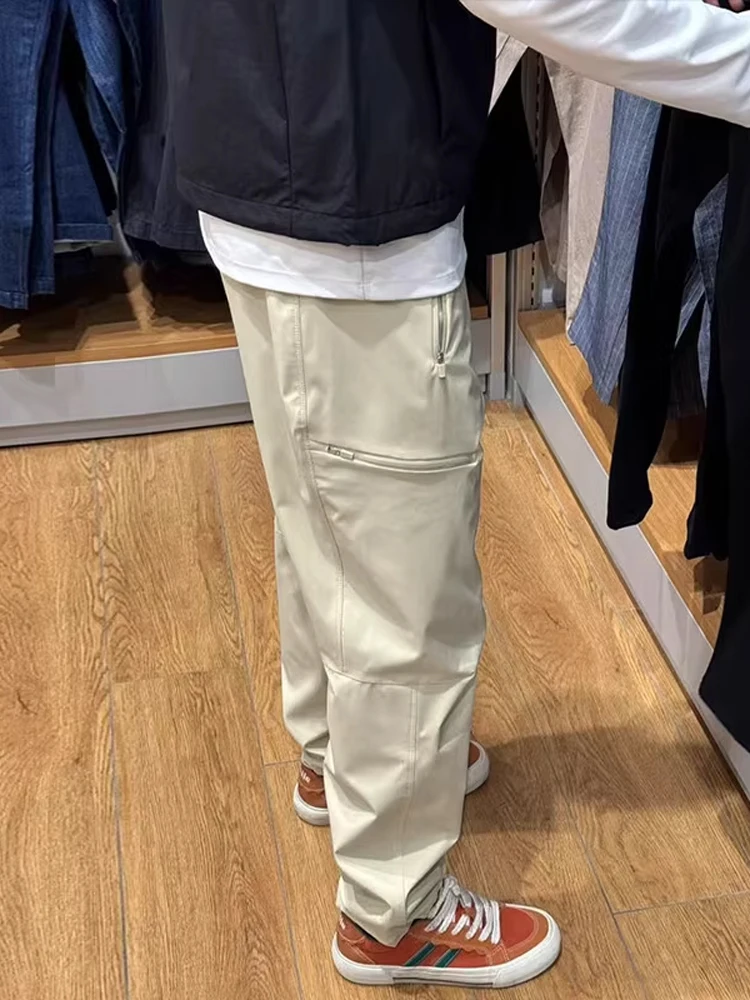 بنطلون تسلق جبال للرجال مقاوم للماء والرياح من النايلون الناعم بلون الكاكي، بنطلون للمشي لمسافات طويلة وتسلق الجبال، بنطلون ع... #5