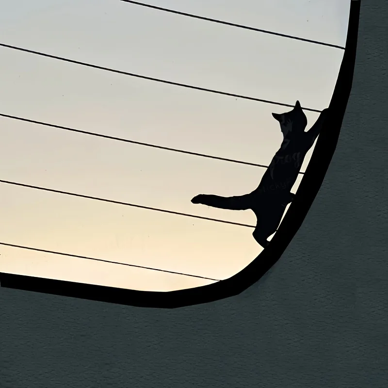 Cute Stretching Cat Sticker Easter Egg Kitten Vinyl Decal Rearview Mirror Mini Bumper Hidden Sticker Car Motorcycle Decor