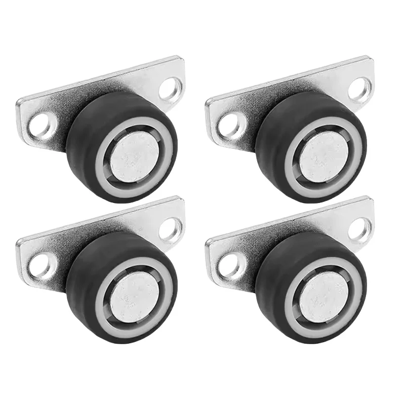 8/1PCS Mini Side Mount Zwenkwielen Stille Rubberen Meubelwielen Directionele Cartwheels Voor Trolley Lade Keukenkasten - afbeelding 2