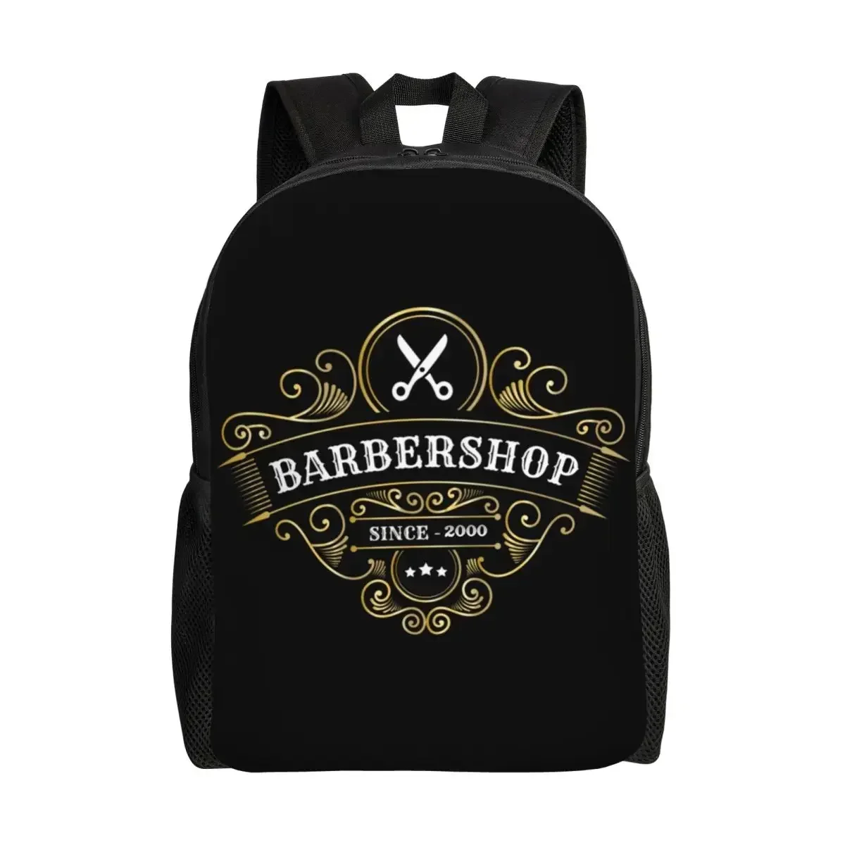 

Barbershop Sign Laptop Backpack Women Men Basic Bookbag for School College Students Barber Shop Bags