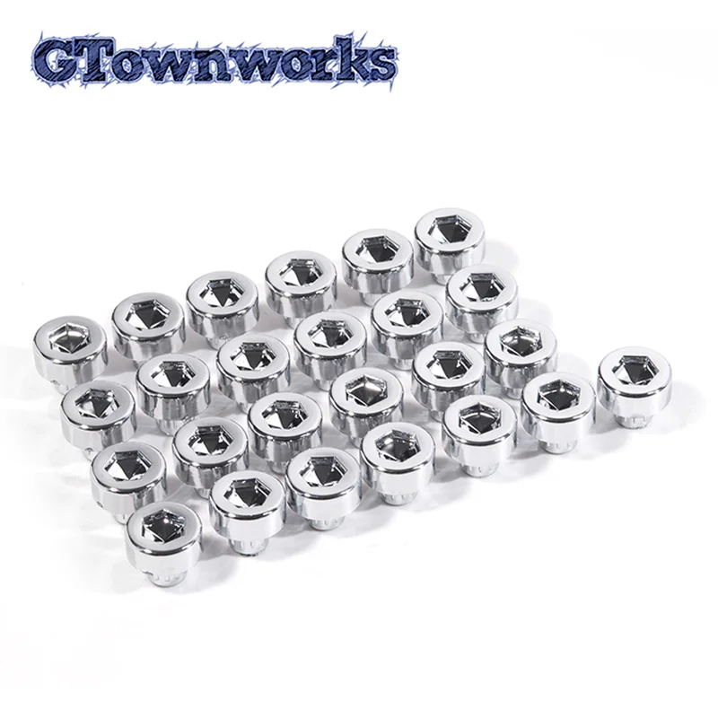 25 pcs/100pcs Protection Covers Caps Wheel Nuts  Engine Cover Screw Self-Tapping Screws for Car  Exterior Accessories