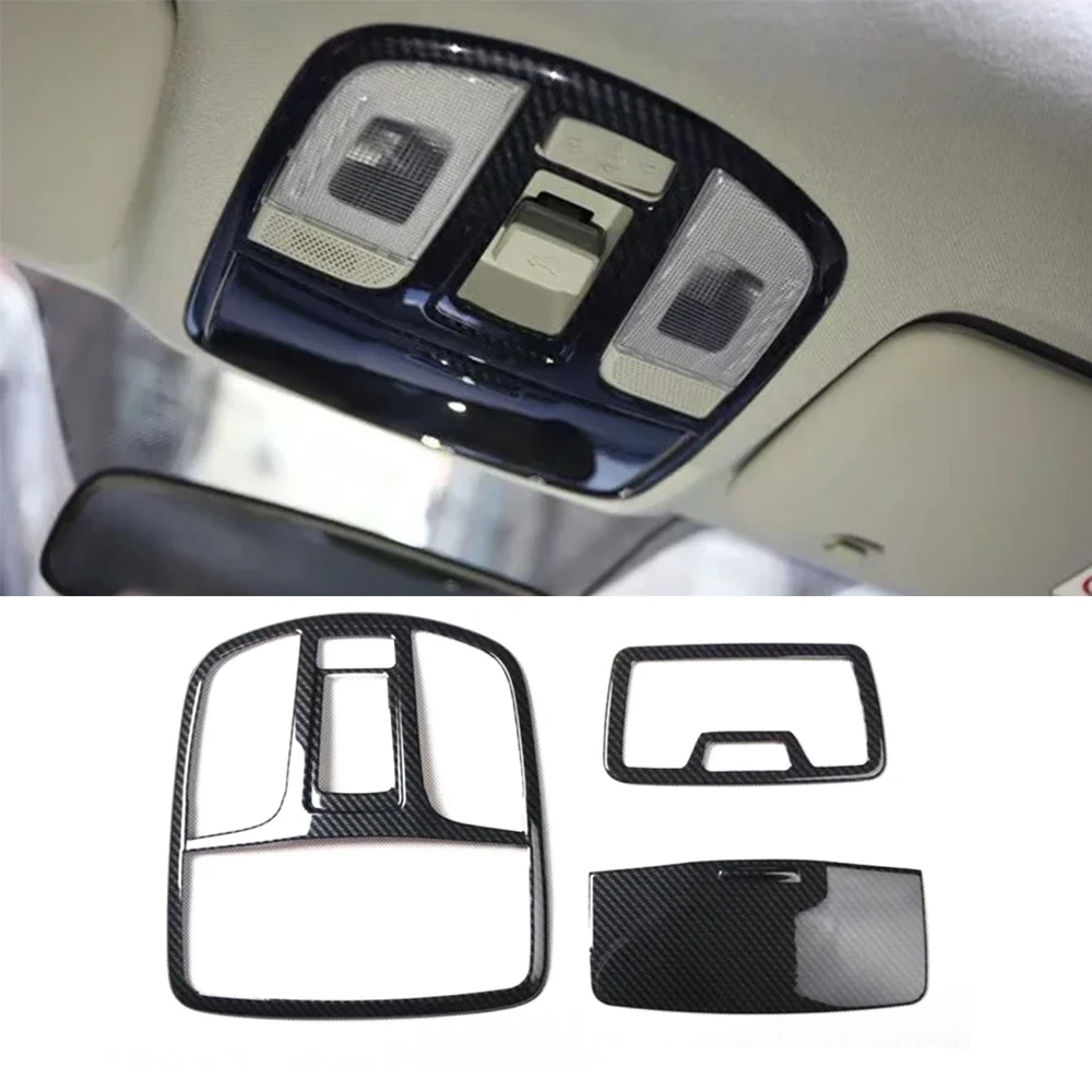 3Pcs/set Car Front Reading Light Lamp Frame ABS Stickers For Hyundai IX35 2018 2019 2020 Interior Accessories