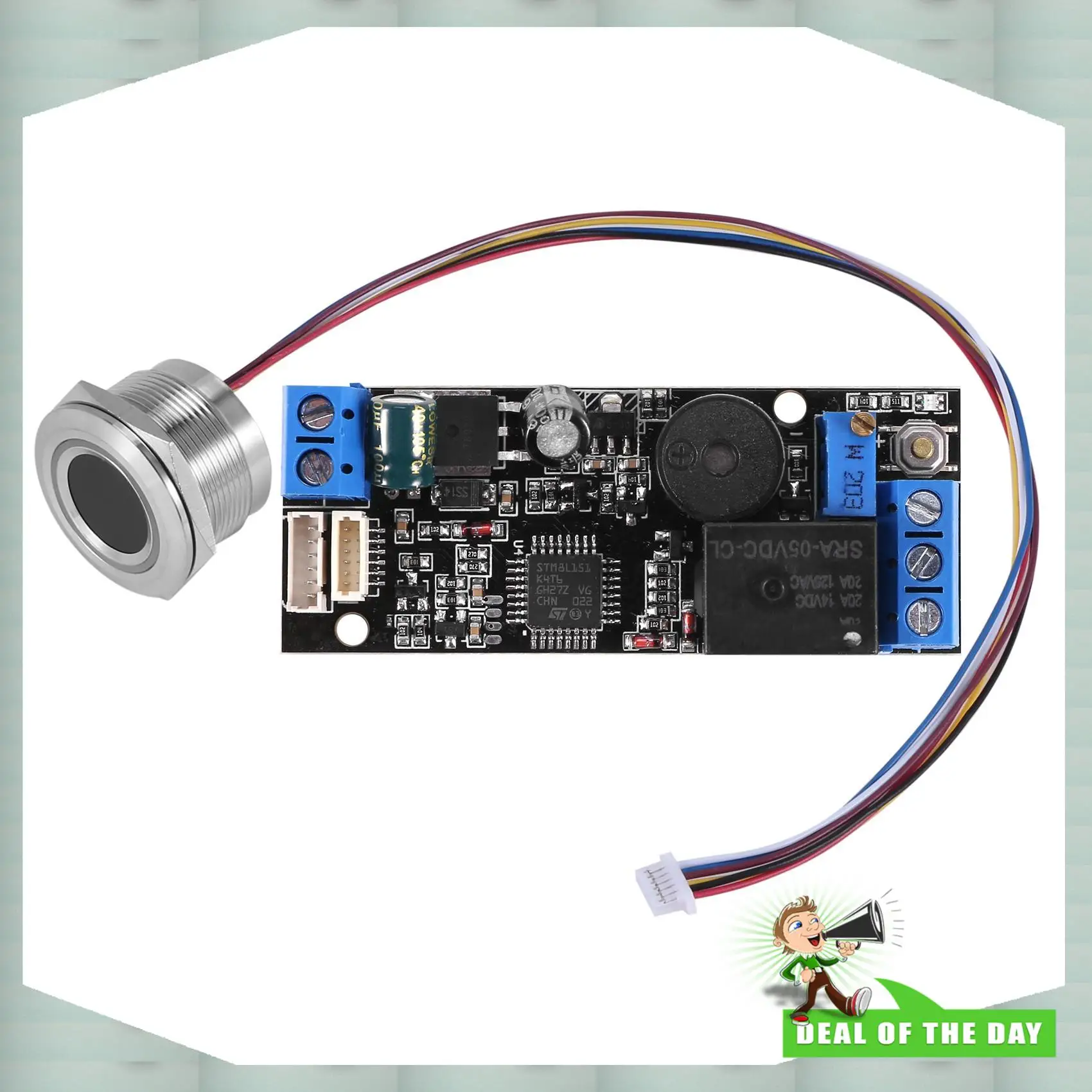 

24-Hour Delivery K202 DC12V Low Power Fingerprint Control Board + R503 Fingerprint Module Round Fingerprint Recognition Module