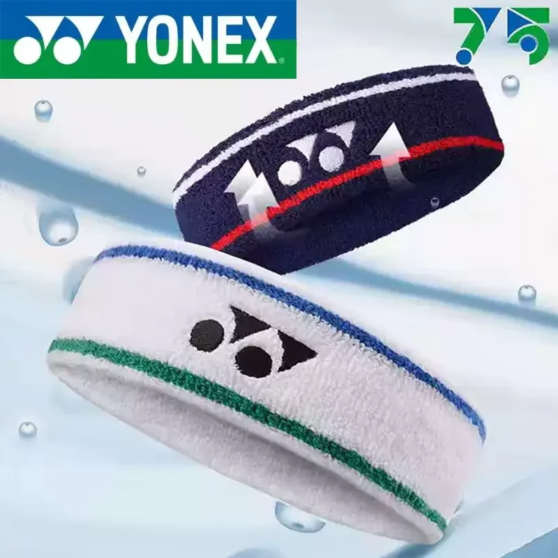 YONEX Badminton Tennis Sports Turban Headband Fitness Sweat-absorbent Non-slip Thickened Belt Yoga Basketball Running Scarf