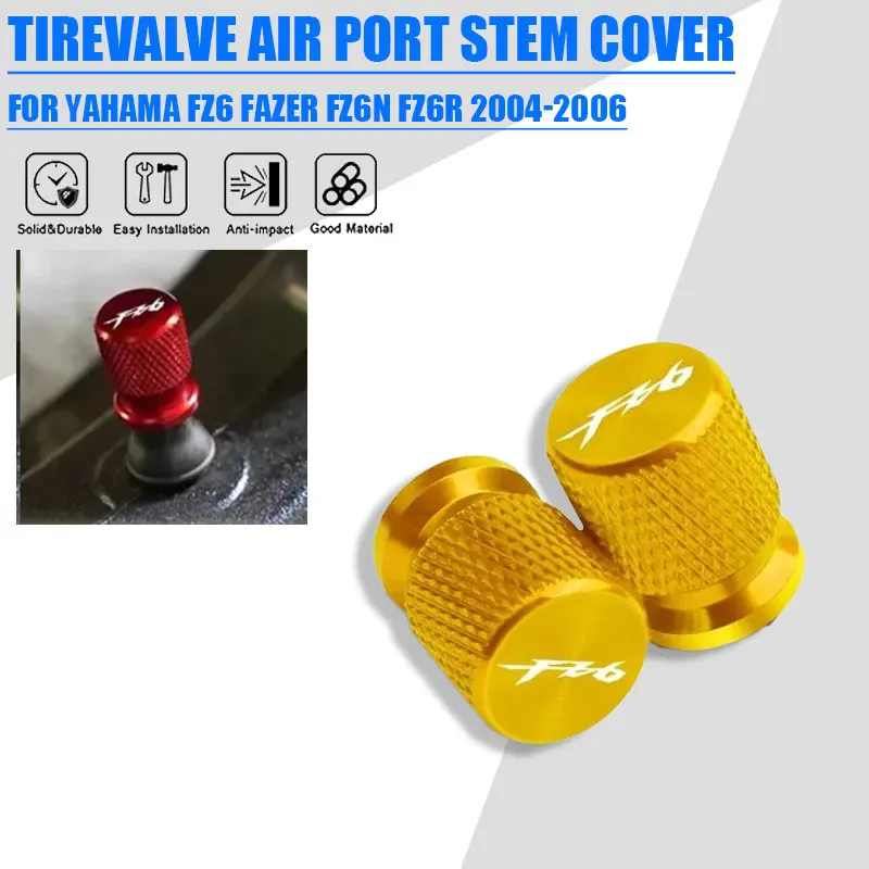 

2 шт. аксессуары для мотоциклов для YAHAMA FZ6 FAZER FZ6N FZ6R 2004 2005 2006, крышки штока клапана воздушного порта из алюминиевого сплава