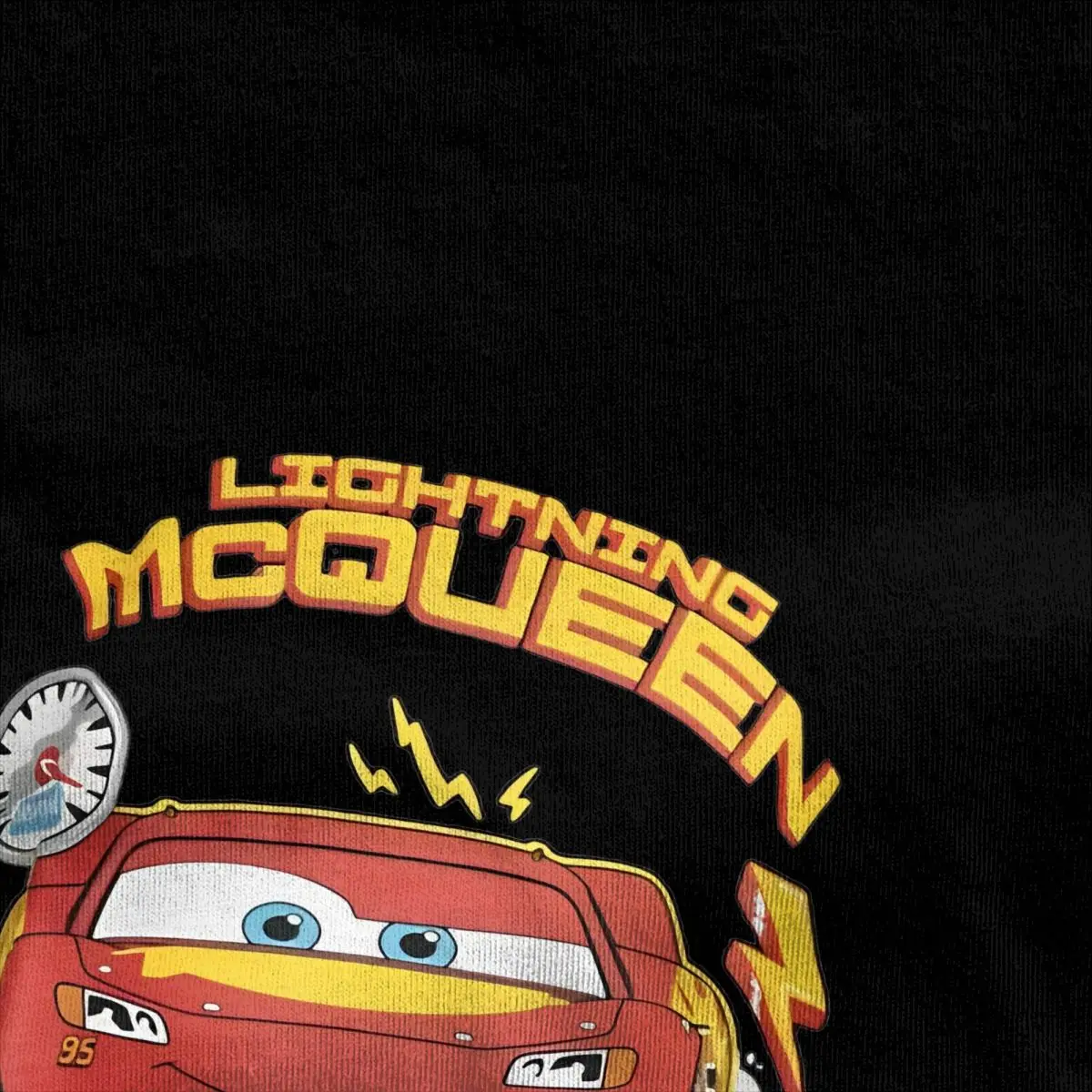 Power Shadow T-Shirt Male Lightning McQueen Y2K Basic Pure Cotton T Shirts Summer O Neck Hip Hop Tees Design Oversized Clothing