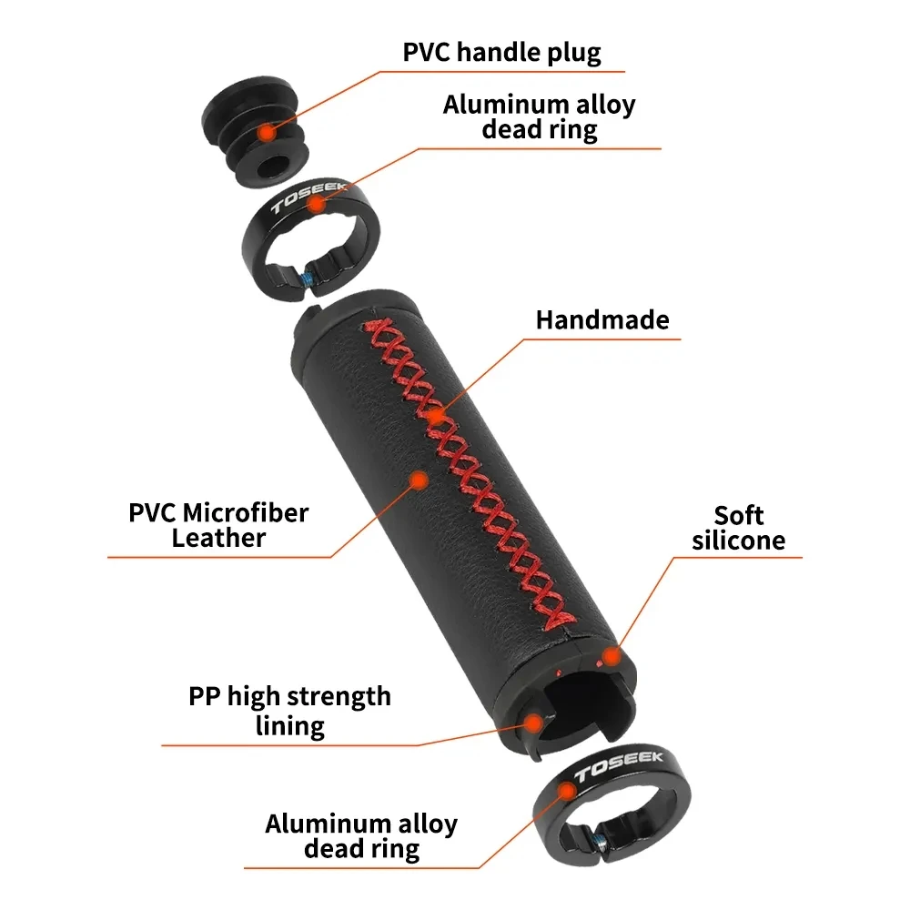

Велосипедные ручки TOSEEK TS102 для MTB, ручки для руля диаметром 22,2 мм, с алюминиевым кольцом и двусторонней фиксацией.
