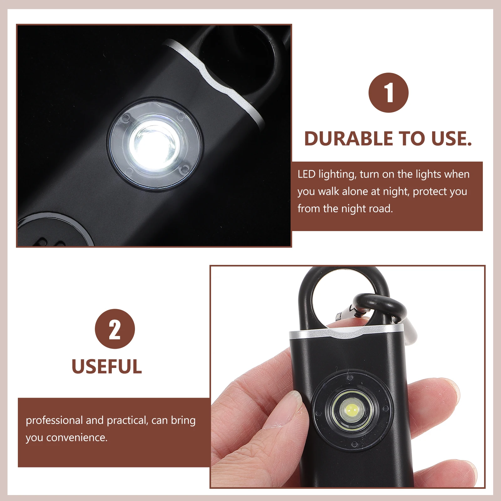 Personal Alarm Keychain For Women Elderly Children 130Db Siren Led Light Emergency Security Device Anti