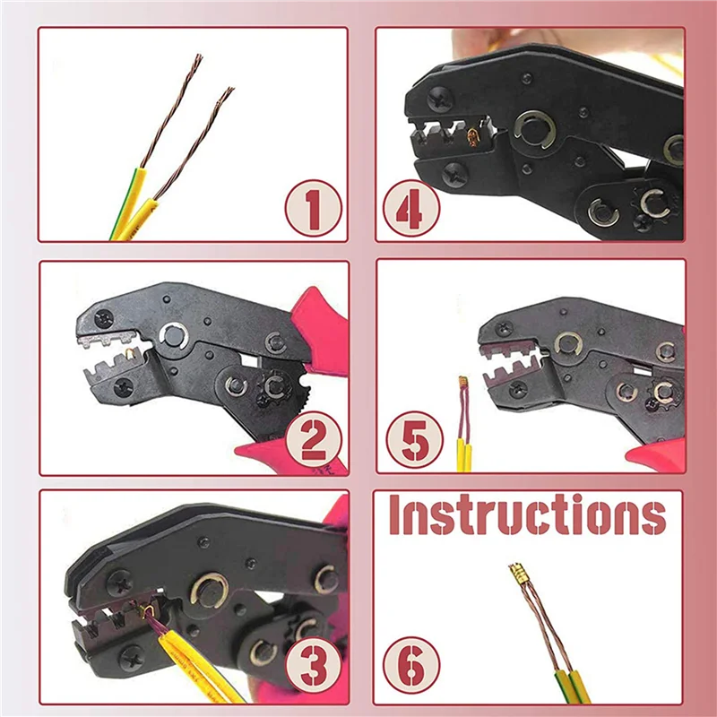 

Premium-1000Pcs U Shape Copper Ring Terminals Crimp Kit Non-Insulated Assortment Cable Wire Spade Electric Butt Connector