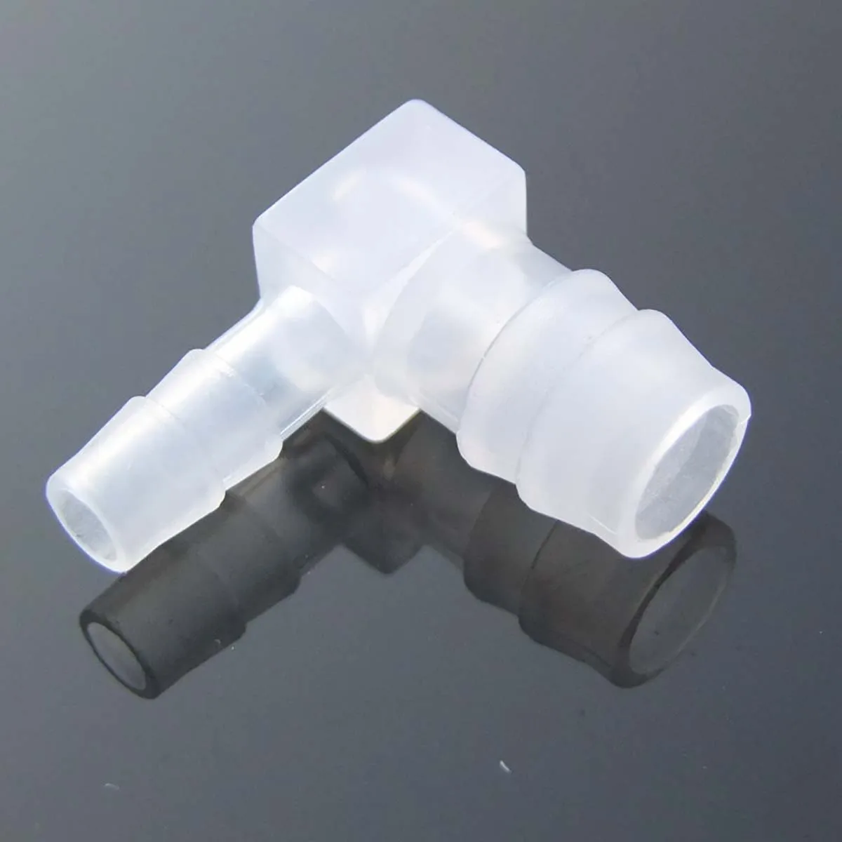 Reductor de codo de ángulo recto de diámetro desigual, Conector de manguera de Pagoda de plástico tipo L, accesorios de tubería de agua de 8mm ~ 20mm, 1 piezas