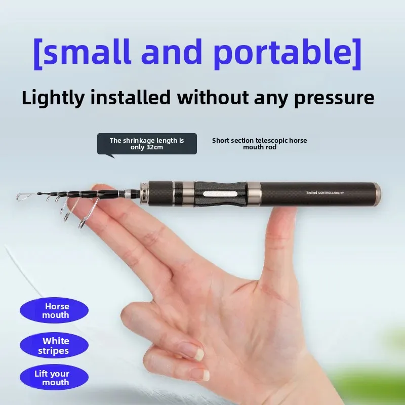 

Telescopic Ultra-Light UL-Tune Micro Lure Fishing Rod Short-Section Collapsible Carbon Spinning/Baitcasting Portable Pole