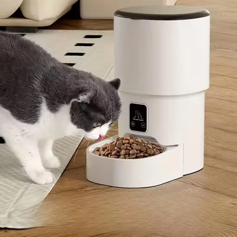 4L Wi-Fi対応ボタン式自動給餌器。猫と犬の両方に使える - Timed Cat Dog Food Dispenser 4L のレビューと価格