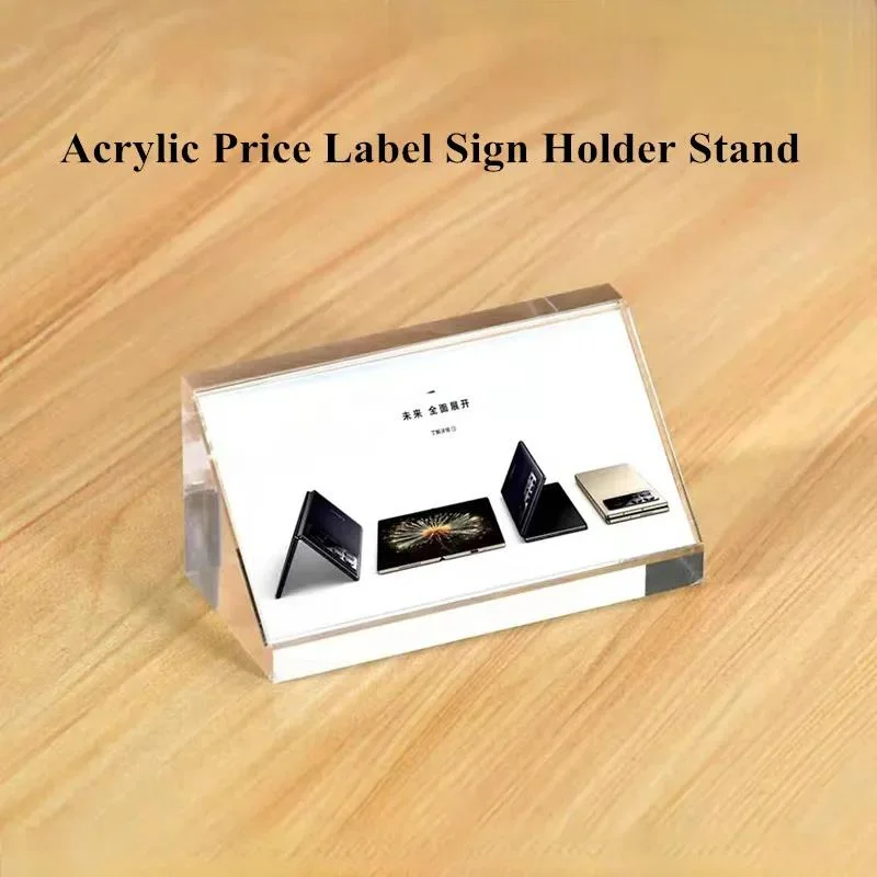 

50x25 мм мини-акриловый держатель для вывески, подставка для дисплея, номер стола, меню, держатель для бумаги, маленькая ценник, бирки для карт