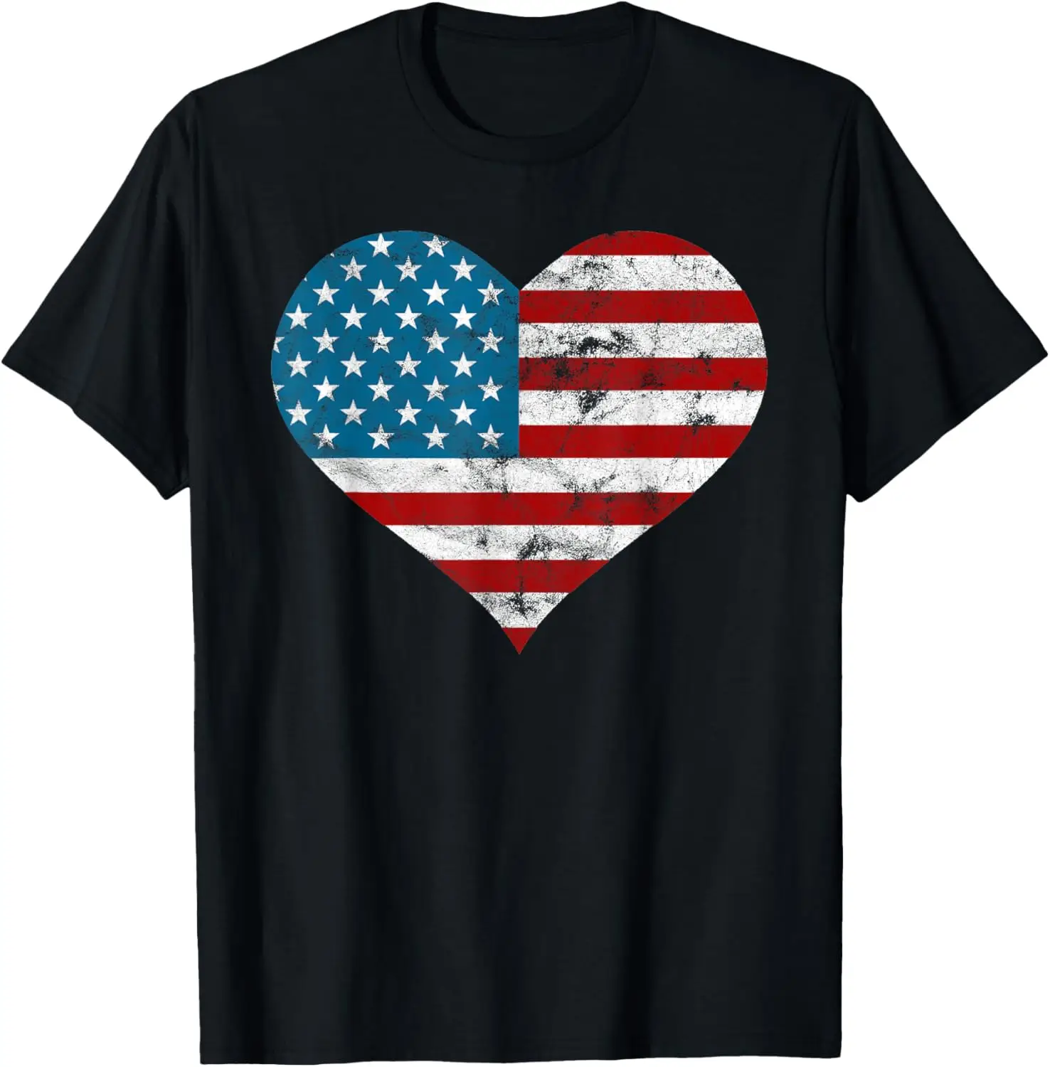 

Latest models for men and women - USA Flag Heart Distressed Patriotic T-Shirt 4th of July Gift T-Shirt