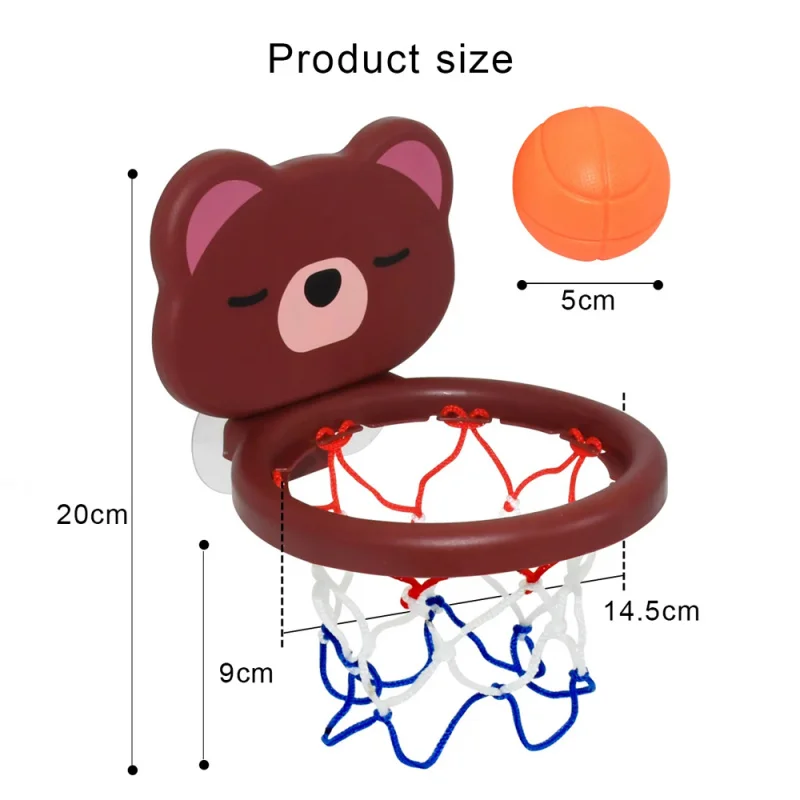 Mini koszyk strzelecki dla dzieci zestaw do zabawy w wannie dla dzieci tablica do koszykówki z 3 piłkami śmieszne zabawki do kąpieli pod prysznic