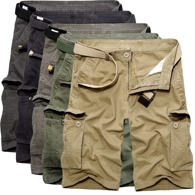 Tuta estiva da uomo in cotone Casual pantaloncini multitasche larghi pantaloncini Cargo pantalones cortos hombre di grandi dimensioni