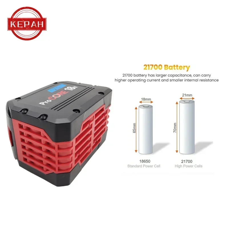 100% Original 18V 12Ah ProCORE Rechargeable Battery, for cordless tools BAT609 BAT618 GBA18V80 21700 high power 5C power cell