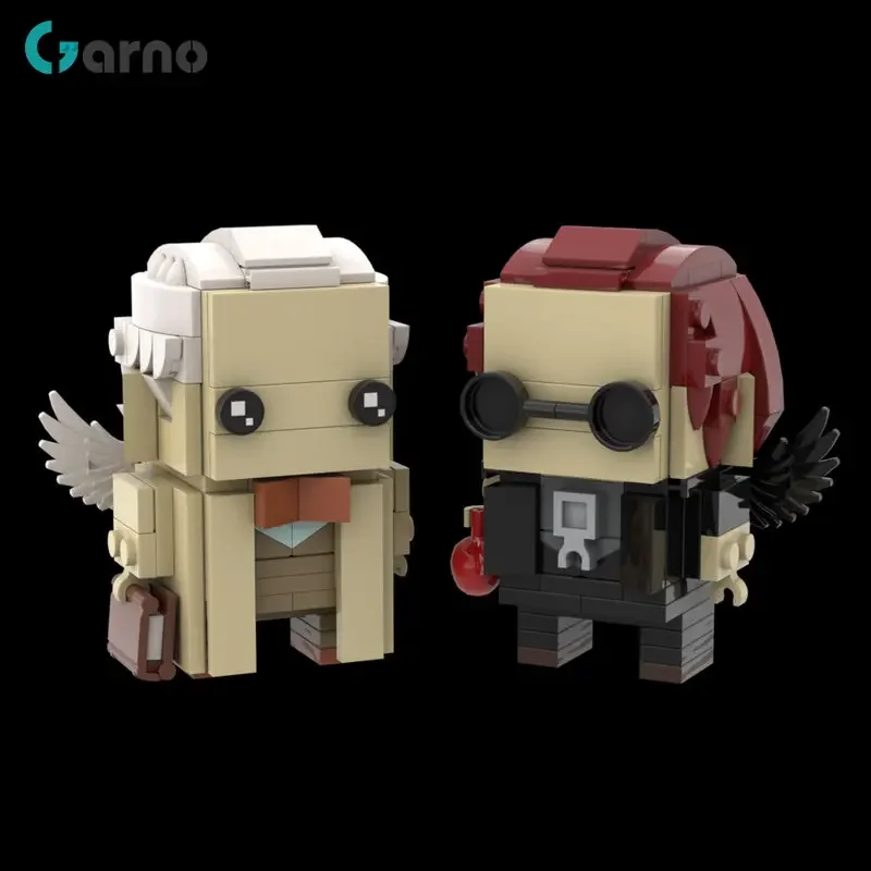 MOC Movie Good Omens Angels Aziraphale & Demons Crowley Brickheadz Building Blocks Action Figures Comedy Character Toys Gifts