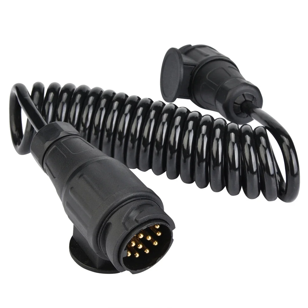 

Европейская вилка прицепа, 3-метровый 13-контактный разъем прицепа, пластик + латунный адаптер для прицепа на колесах для европейского прицепа-фургона