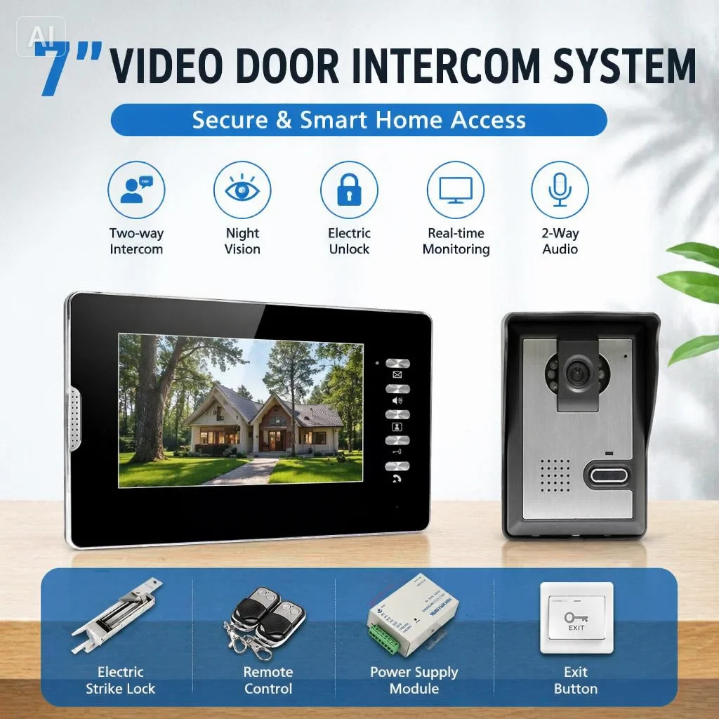 Video Door Phone Doorbell Intercom System 7